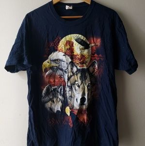 Vtg wolves eagles tee